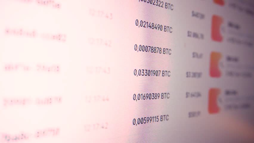 Graph of crypto currency online. Quotes of eth and btc at stock exchange. Market chart of ethereum or bitcoin price. View at the trading app on the screen of the laptop or pc. Bearish or bullish trend