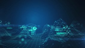 Abstract digital landscape with data visualization, Data analytics and technology network. Technology blockchain, and big data connection. Background 4k - Powered by Shutterstock - Get 15% off with code: PIKWIZARD15