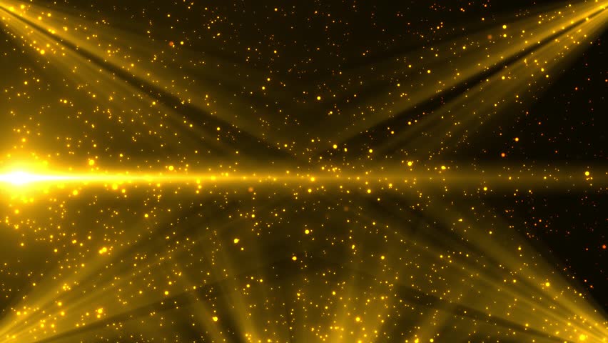 Golden luxury light streaks highlighting the awards event stars, lights and particles. Luxury gold light streak. Particle, luxury awards ceremony.