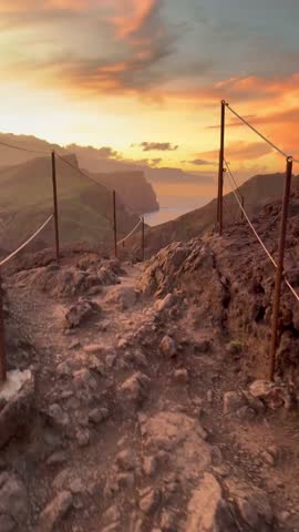 Scenic Mountain Trail at Sunset