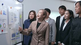 Business team celebrating success, clapping hands, and showing support to their female leader after successful presentation in office meeting - Powered by Shutterstock - Get 15% off with code: PIKWIZARD15