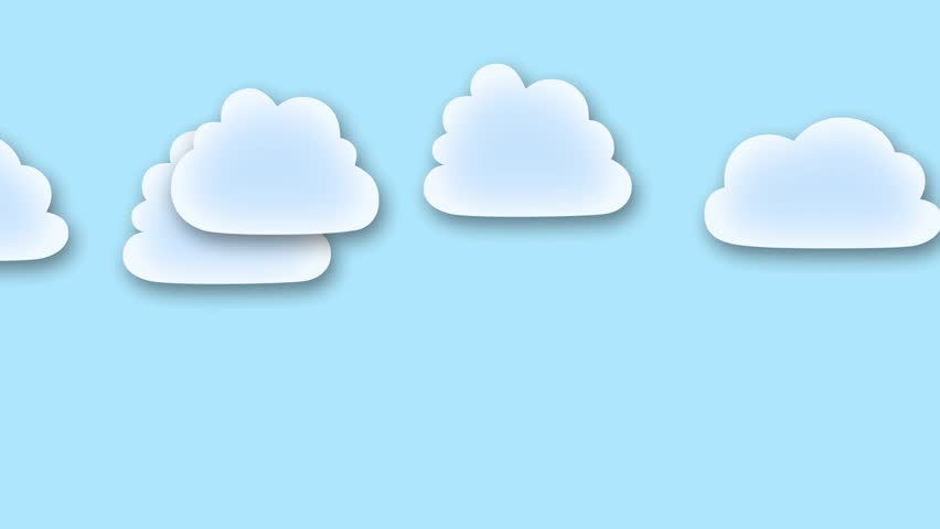Blue and white clouds float across the sky at the top of the frame