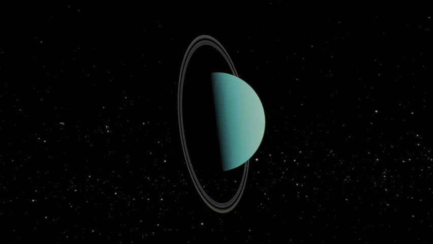 Uranus planet drifting in the dark Cosmic Void