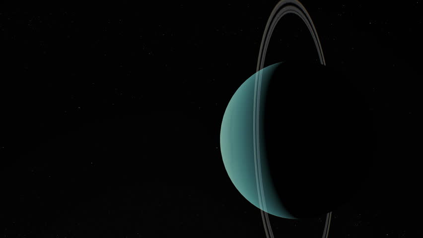 Uranus planet in the Darkness of the Solar System