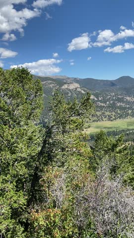 Scenic View of Rocky Mountain National Park with Green Valleys