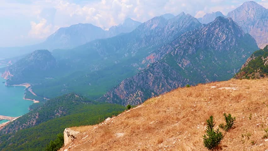 Tunektepe Mountains on the coast of Antalya, Turkey