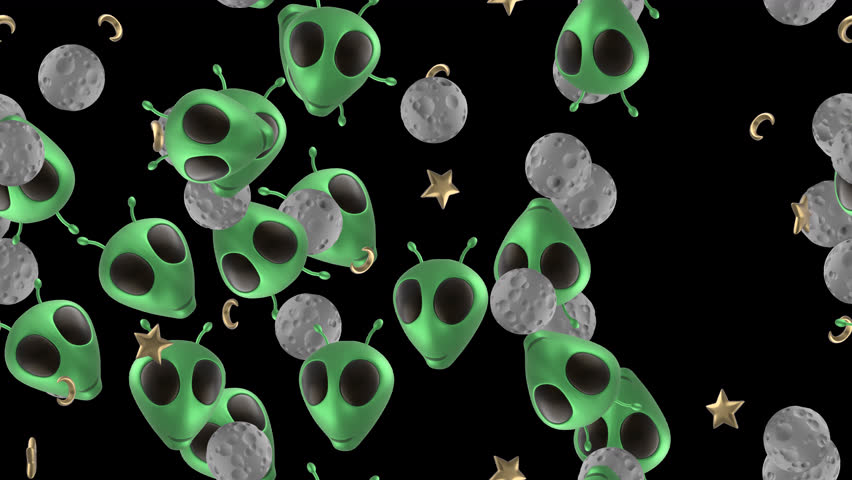 AREA 51 Alien Sci Fi space transparent loop tile Swirl with alpha channel. This is a looping and tiling vintage layer element with transparency. Great for transparent screen content