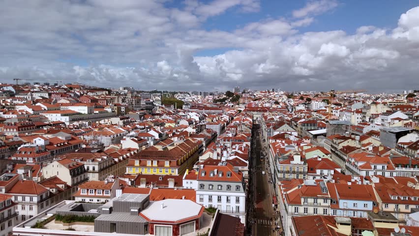 Aerial view at Lisbon on a sunny day	