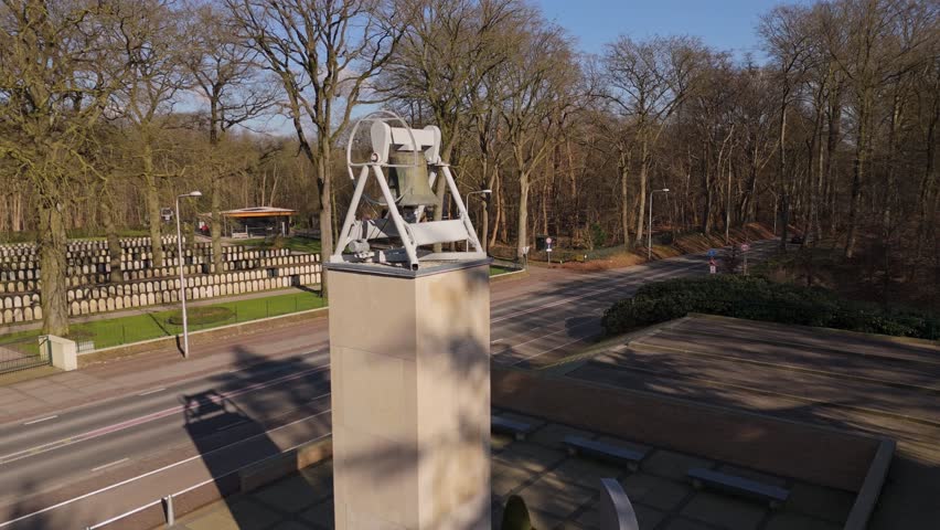 Dutch WWII Memorial: Aerial View of Grebbeberg Cemetery