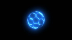 Glowing neon soccer football ball icon isolated on black background. - Powered by Shutterstock - Get 15% off with code: PIKWIZARD15