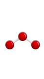 Molecule of Ozone. Animated chemical 3D Model: Ball and stick. Molecular Formula: O3. White background. Seamless loop. Vertical screen. 3D rendering. - Powered by Shutterstock - Get 15% off with code: PIKWIZARD15