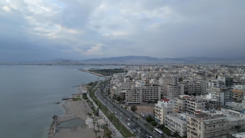 Stormy Athens Coastline – Dark Clouds Over the Riviera