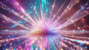 This abstract features an explosion of colorful light radiating from the center in all directions. - Powered by Shutterstock - Get 15% off with code: PIKWIZARD15