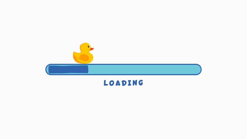 Toy duck game loading animation