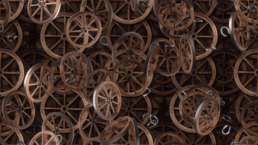 Western Wagon Wheel cowboy loop tile Swirl Background. This is a vintage America loopable and tileable retro wallpaper