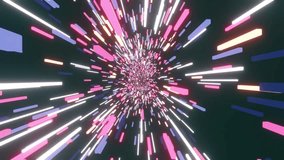 A vibrant, computer-generated image of a futuristic tunnel illuminated with dynamic, multicolored lights, creating a mesmerizing sense of depth and motion. - Powered by Shutterstock - Get 15% off with code: PIKWIZARD15