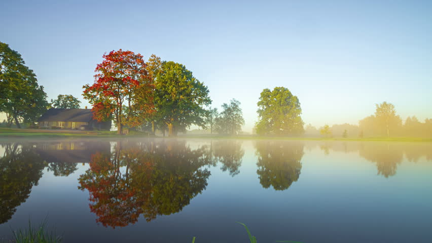 Time Lapse of seasons transition, four season loop on Latvian countryside