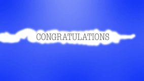 Congratulations text on dark blue background. - Powered by Shutterstock - Get 15% off with code: PIKWIZARD15