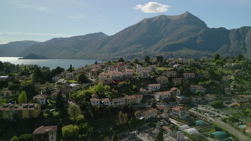 Lake Como captivates visitors with charming villages, lush greenery, and majestic mountains, showcasing Italy beauty. Ideal travel destination for adventure and serene relaxation in nature, Europe, EU