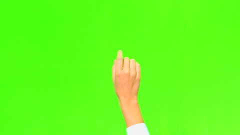 Hand Slapping Screen On Green Screen Stock Footage Video (100% Royalty ...