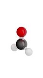 Molecule of Formaldehyde. Animated chemical 3D Model: Ball and stick. Molecular Formula: CH2O. White background. Seamless loop. Vertical screen. 3D rendering. - Powered by Shutterstock - Get 15% off with code: PIKWIZARD15