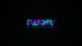 Flashing FRIDAY electric green and pink neon Sign flashing on and off with flicker, reflection, and in 4k. - Powered by Shutterstock - Get 15% off with code: PIKWIZARD15