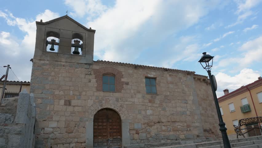 The medieval church in Avila, Spain, showcases stunning Romanesque architecture. Its intricate stonework and historical significance make it a must-see landmark in this UNESCO World Heritage city.