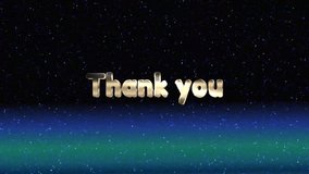 Gold Sparkling Thank you animation.Sparkling Starry Space Background - Powered by Shutterstock - Get 15% off with code: PIKWIZARD15