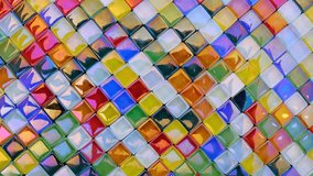 Rainbow Iridescent Glass Mosaic Tiles in motion - Powered by Shutterstock - Get 15% off with code: PIKWIZARD15