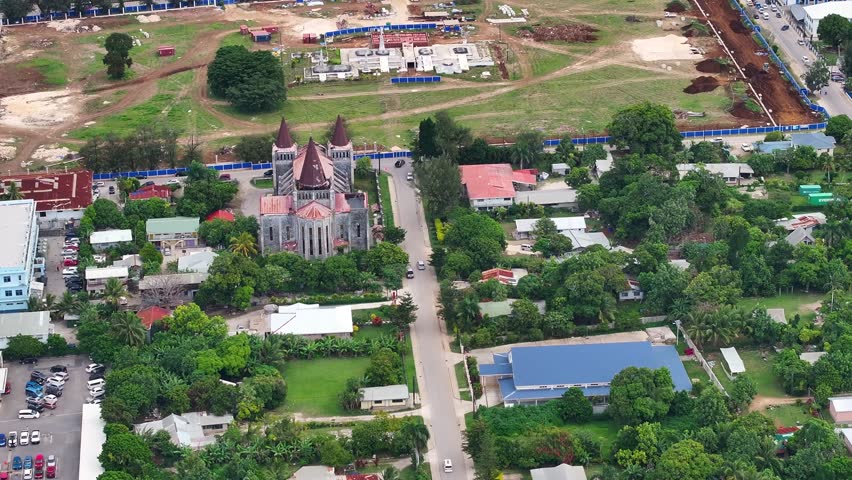 Aerial view of Royal Tombs site in Nuku