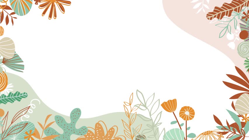 Floral abstract background design animation