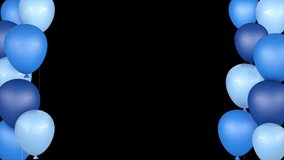 Blue balloons frame on a seamless loop - Powered by Shutterstock - Get 15% off with code: PIKWIZARD15