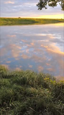 Sunset on the Elbe River: Summer Evening on the River