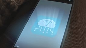 Wi fi connection or cloud connection graphic presentation on smartphone - Powered by Shutterstock - Get 15% off with code: PIKWIZARD15