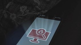Malware virus scan themed graphic presentation on smartphone - Powered by Shutterstock - Get 15% off with code: PIKWIZARD15