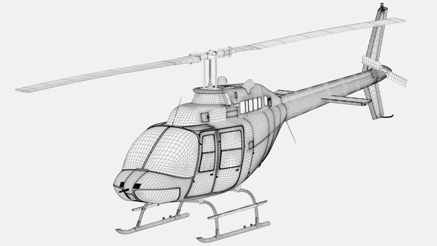 3d helicopter model