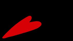 A large red heart fills the black screen. A video transition with a love-themed heart shape. Silhouettes of romance for seamless scene change in 4K with an alpha channel. 2D artistic frame fill. - Powered by Shutterstock - Get 15% off with code: PIKWIZARD15
