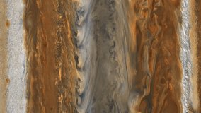 Juno Spacecraft Taking Photos and Data from Swirling Gases and Storms on Planet Jupiter Creating Abstract Patterns. High Quality 3D Animation ProRes 4K. - Powered by Shutterstock - Get 15% off with code: PIKWIZARD15