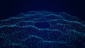 Matrix binary code flow of particles, Cyber technology, Abstract hexagon wave with moving dots - Powered by Shutterstock - Get 15% off with code: PIKWIZARD15