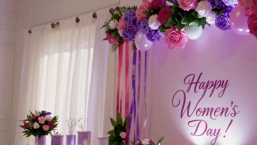 Decorated banquets hall for woman