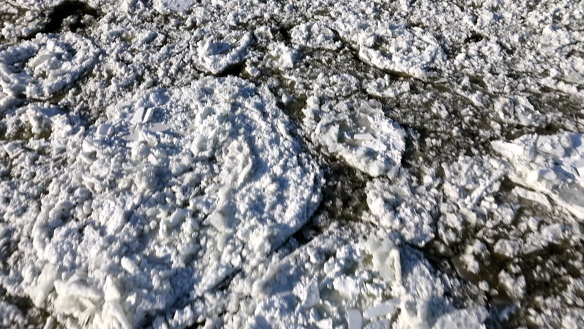 Aerial view of Quebec City in winter with frozen St-Laurence River