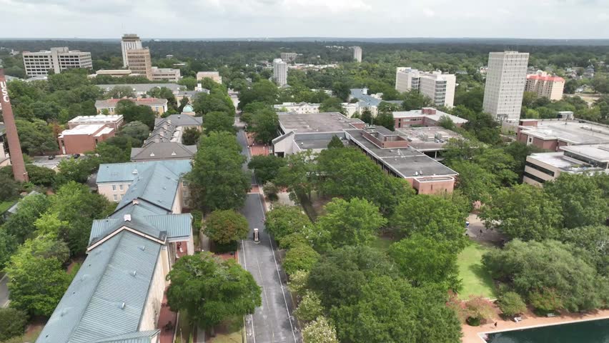 aerial pullout university of south carolina campus