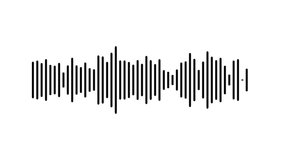 Black video footage of audio visualizer on white background. Abstract music waves oscillation. Futuristic sound wave visualization. Wave form Audio.Spectrum voice. - Powered by Shutterstock - Get 15% off with code: PIKWIZARD15