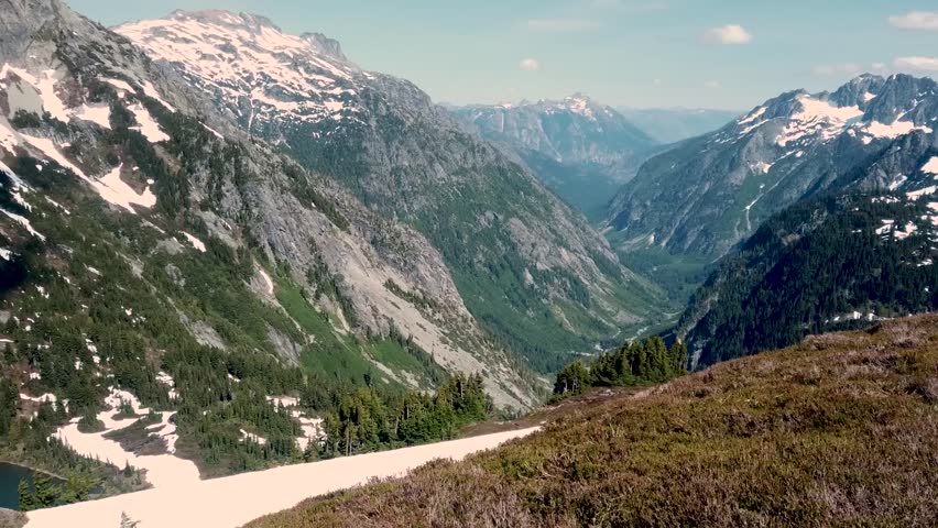 North Cascades National Park in northern Washington State. wilderness of conifer-clad mountains, glaciers and lakes. 