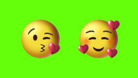3d emoji animation on green screen background, 4k video - Powered by Shutterstock - Get 15% off with code: PIKWIZARD15