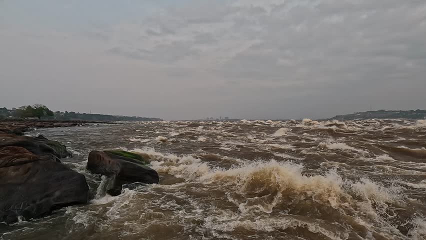 Rapids of the Congo River near Brazzaville. Democratic republic Congo.