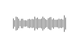 Sound Wave Animated In White Background. Black audio waveform spectrum animation, Visualization sound graphic element. audio visualizer on green screen background. - Powered by Shutterstock - Get 15% off with code: PIKWIZARD15