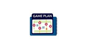 A flat animated sticker depicting football game plan  - Powered by Shutterstock - Get 15% off with code: PIKWIZARD15