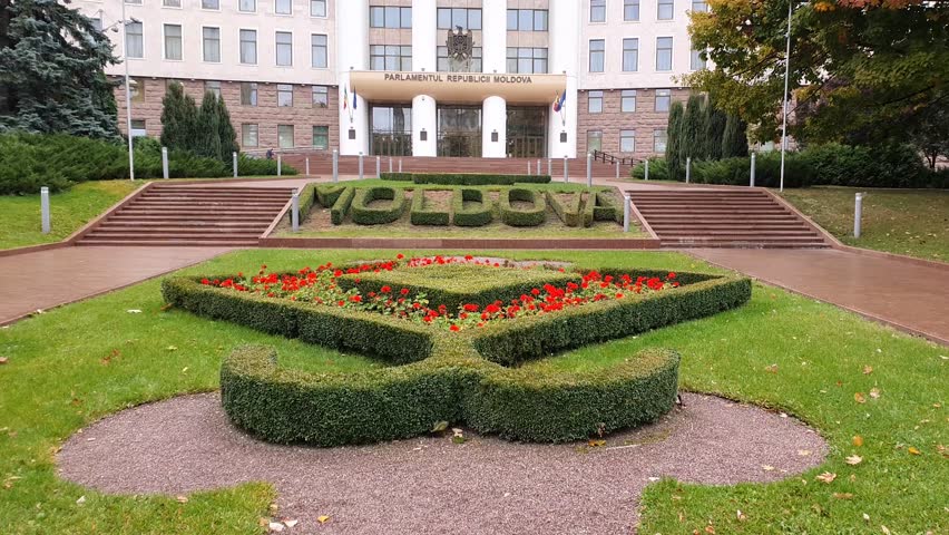 CHISINAU, MOLDOVA - OCTOBER 13, 2021 Republic of Moldova parliament building