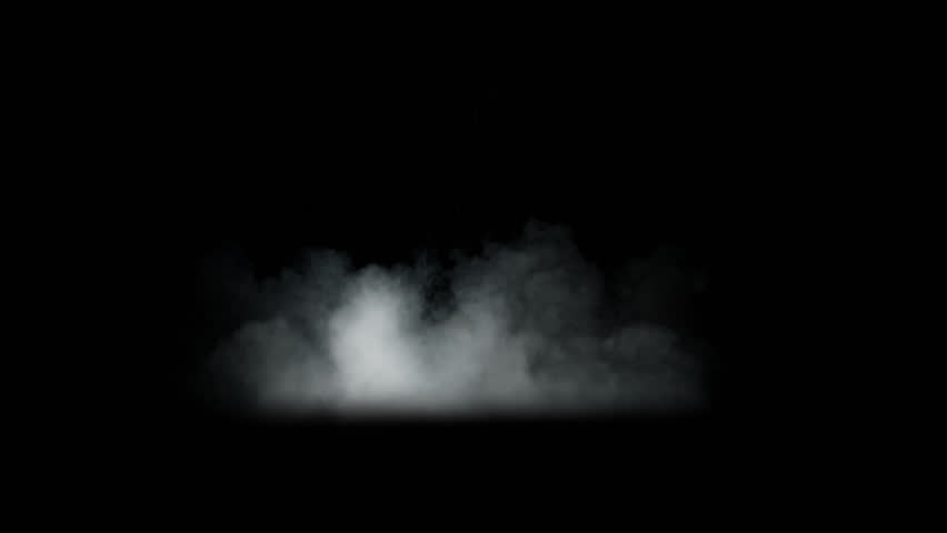 Super Slow Motion Shot of Atmospheric Smoke Slowly Floating on Black Background at 1000fps.